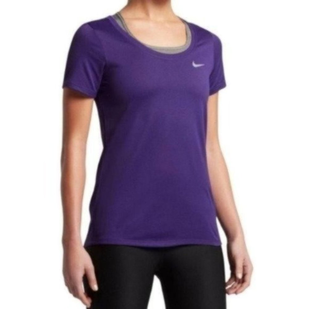 Nike Purple Dri-Fit Short Sleeve Athletic Tee | Size Small
